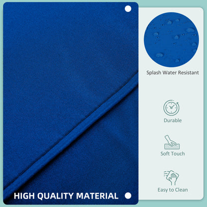 Outdoor 14pc Patio Rattan Sofa Set Cushion Polyester Cover Replacement Set - No Cushion Included Navy Blue
