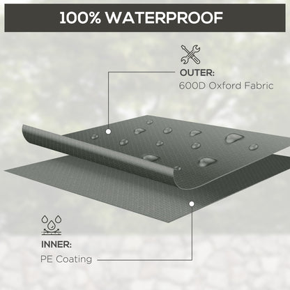 Patio Furniture Cover for Outdoor Sectional Sofa Set Waterproof Windproof Oxford Fabric, 97" x 65" x 26", Dark Grey