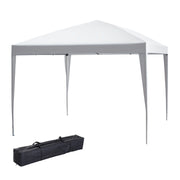 10 x 10ft Folding Pop Up Tent Outdoor Gazebo Canopy with Carrying Bag, White
