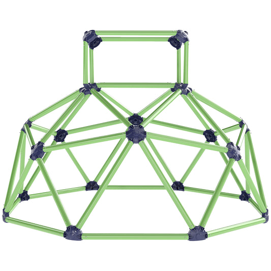 Qaba Climbing Dome, 6FT Geometric Dome Climber, Indoor Outdoor Jungle Gym Playground for Kids 3-8 Boys Girls, Green