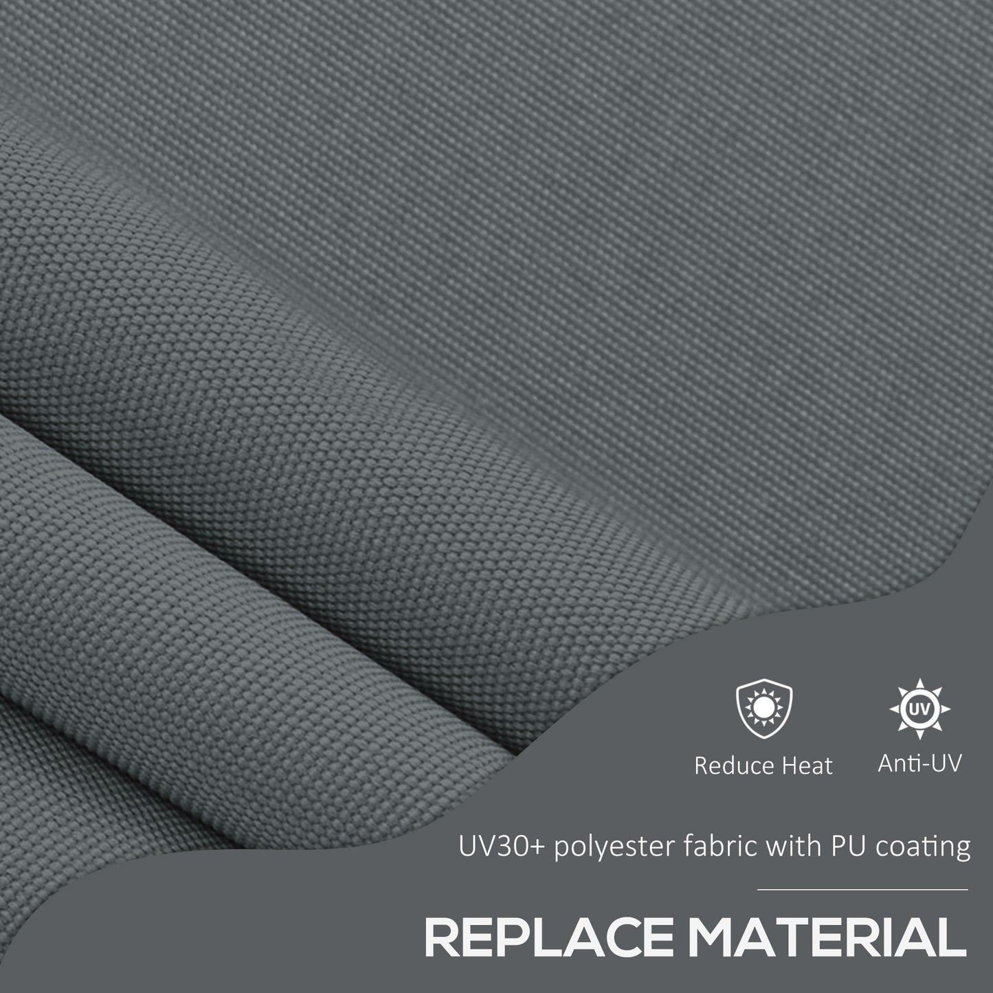 6.5' x 4' Manual Retractable Awning, Non-Screw Freestanding Patio Awning, UV Resistant, for Window or Door, Dark Grey
