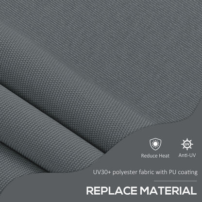 6.5' x 4' Manual Retractable Awning, Non-Screw Freestanding Patio Awning, UV Resistant, for Window or Door, Dark Grey