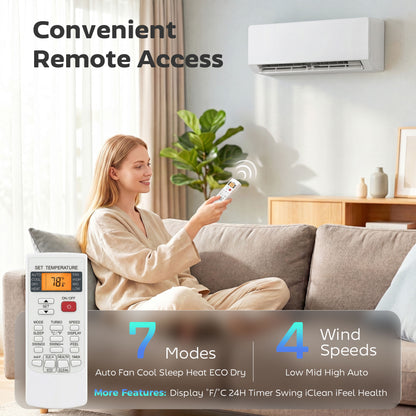 23000 BTU Mini Split Air Conditioner, 22 SEER2 230V Wifi Enabled Inverter AC Unit & Heat Pump Cools up to 1500 Sq. Ft