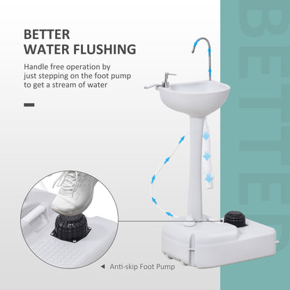 Portable Camping Sink Hand Wash Station with 17L Water Tank, Soap Dispenser and Towel Holder, for Outdoor Events