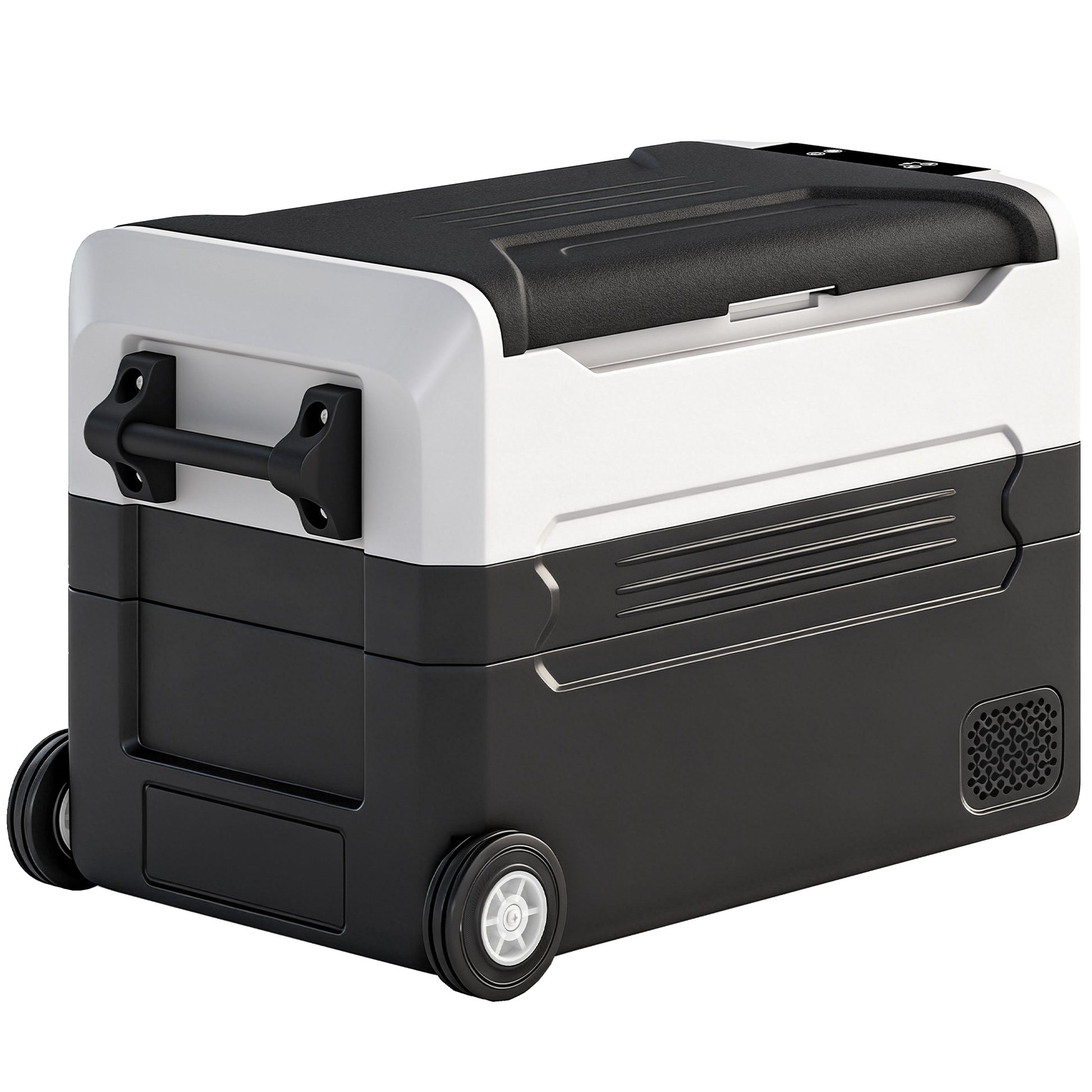 12 Volt Car Refrigerator, 42QT Car Fridge with App Control, 12/24V DC and 100-240V AC, Black