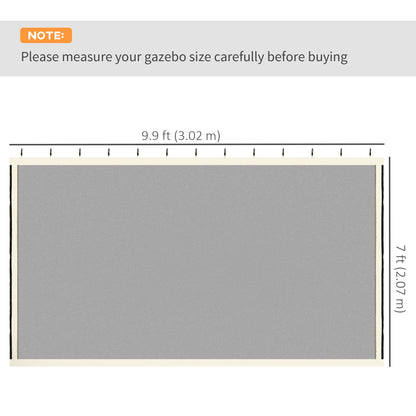 Replacement Mosquito Netting for Gazebo 10' x 10' Black Screen Walls for Canopy with Zippers for Parties and Outdoor Activities, Cream White