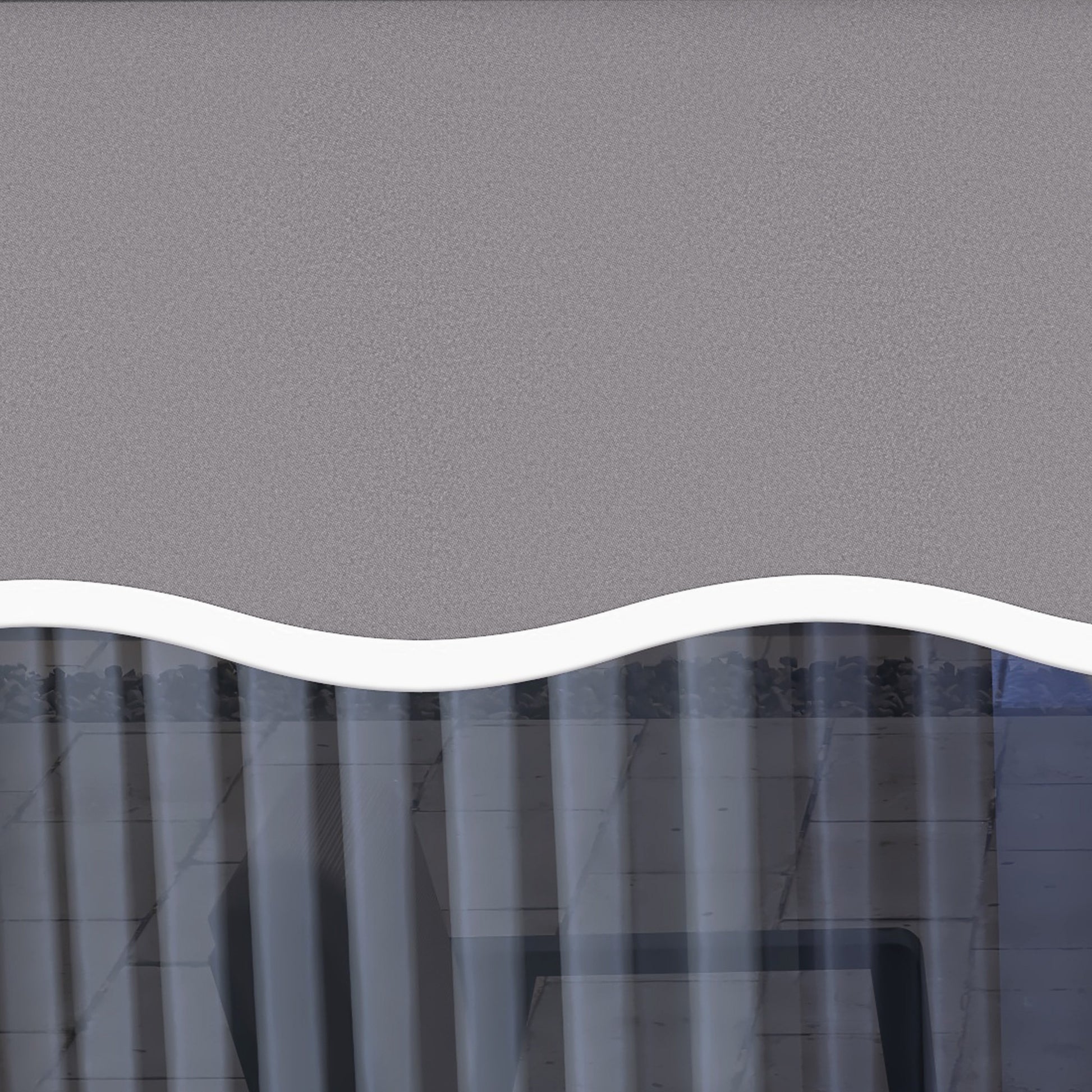 11' x 10' Outdoor Sunshade Canopy Awning Cover, Retractable Awning Fabric Replacement, UV Protection, Light Grey