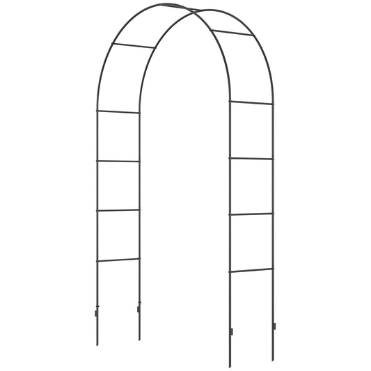 7.9FT Garden Arch Trellis, Metal Arch, Outdoor Garden Arbor for Climbing Plants, Wedding Decoration