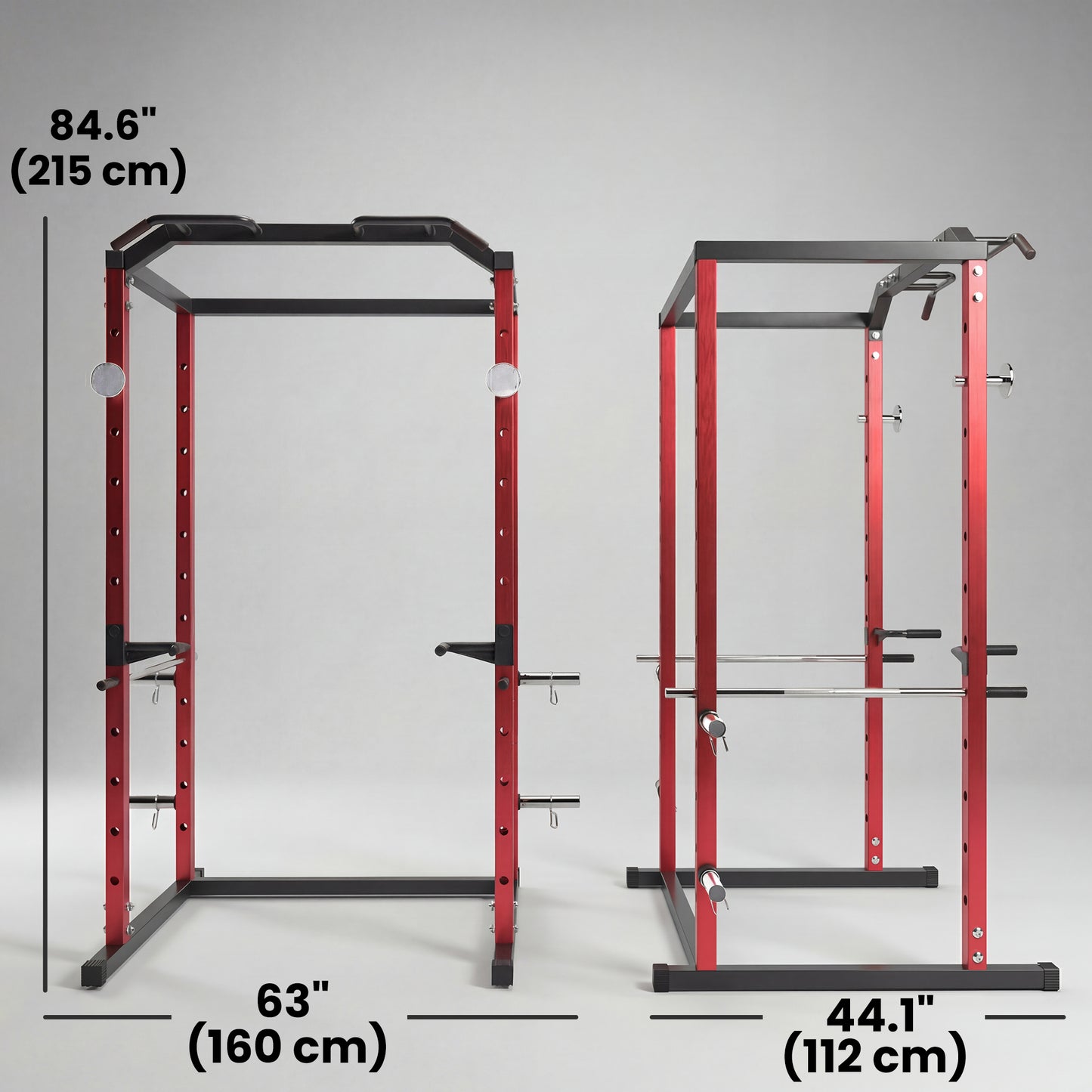 Soozier Power Cage, 1000 lbs Capacity Power Rack with Adjustable Height, Squat Rack for Home Gym Strength Training