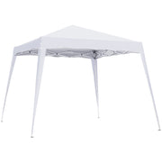 8' x 8' Pop Up Canopy, Outdoor Foldable Tent, Portable Canopy Tent with Carrying Bag for Camping, Party, Picnic, White