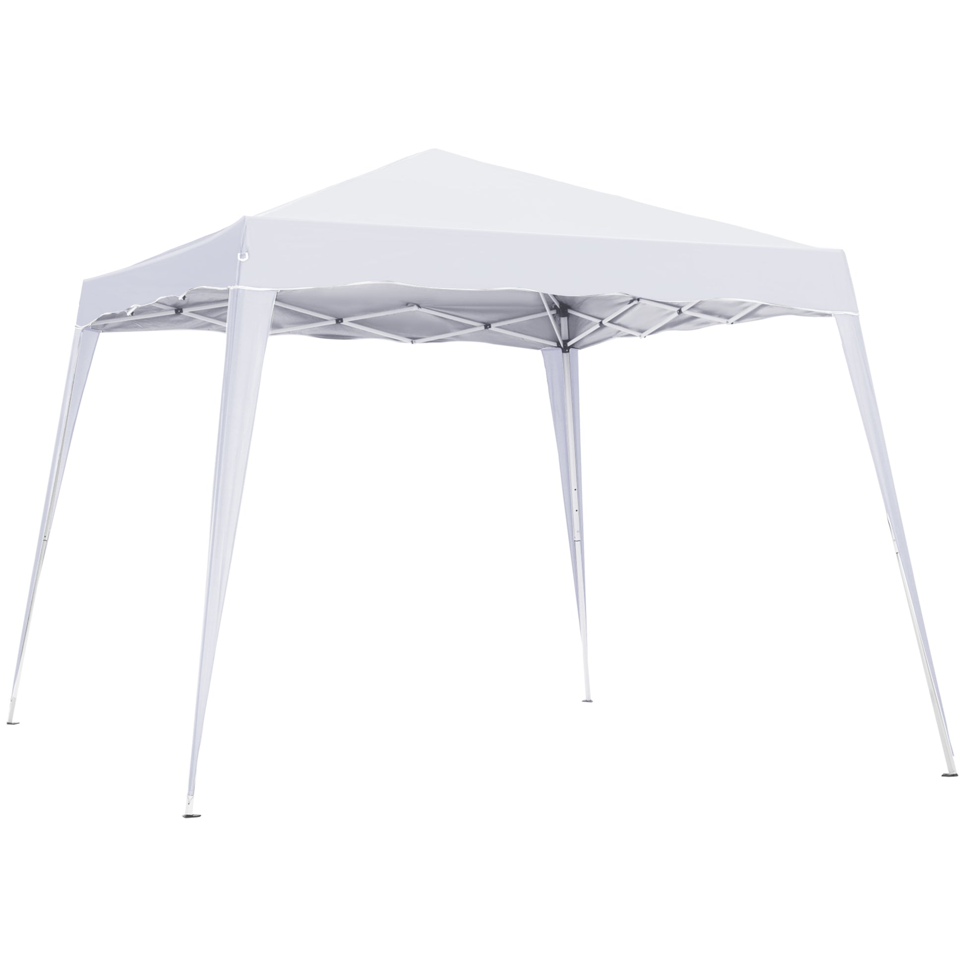 8' x 8' Pop Up Canopy, Outdoor Foldable Tent, Portable Canopy Tent with Carrying Bag for Camping, Party, Picnic, White