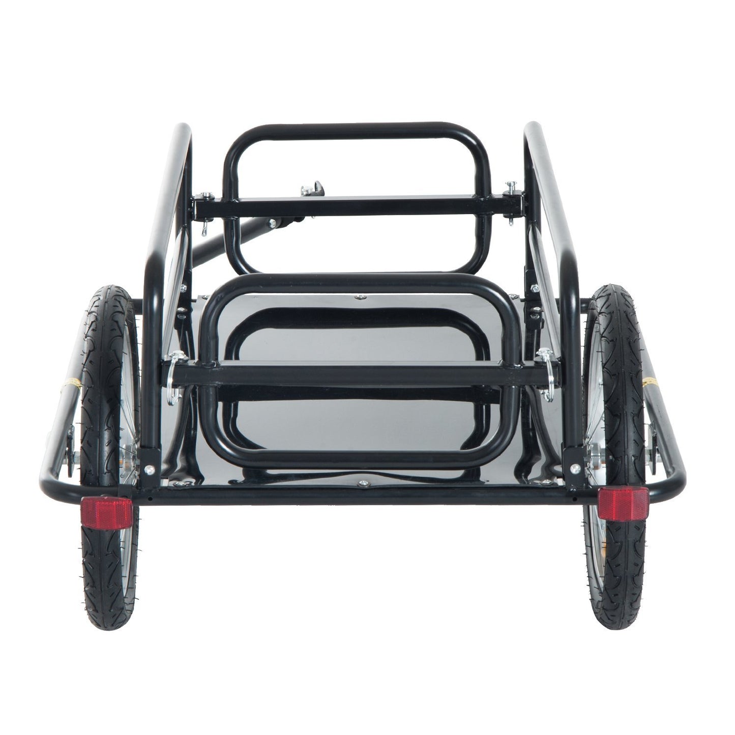 Aosom Folding Bicycle Cargo Trailer Wagon Utility Bike Cart Carrier Garden Patio Tool New