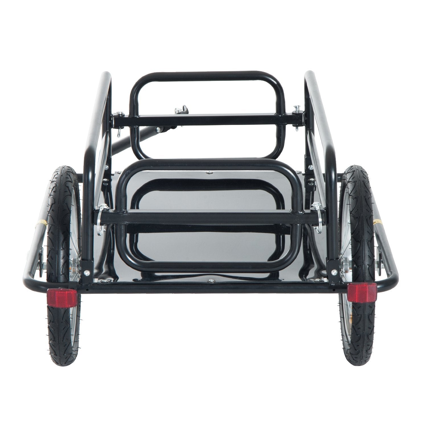 Aosom Folding Bicycle Cargo Trailer Wagon Utility Bike Cart Carrier Garden Patio Tool New