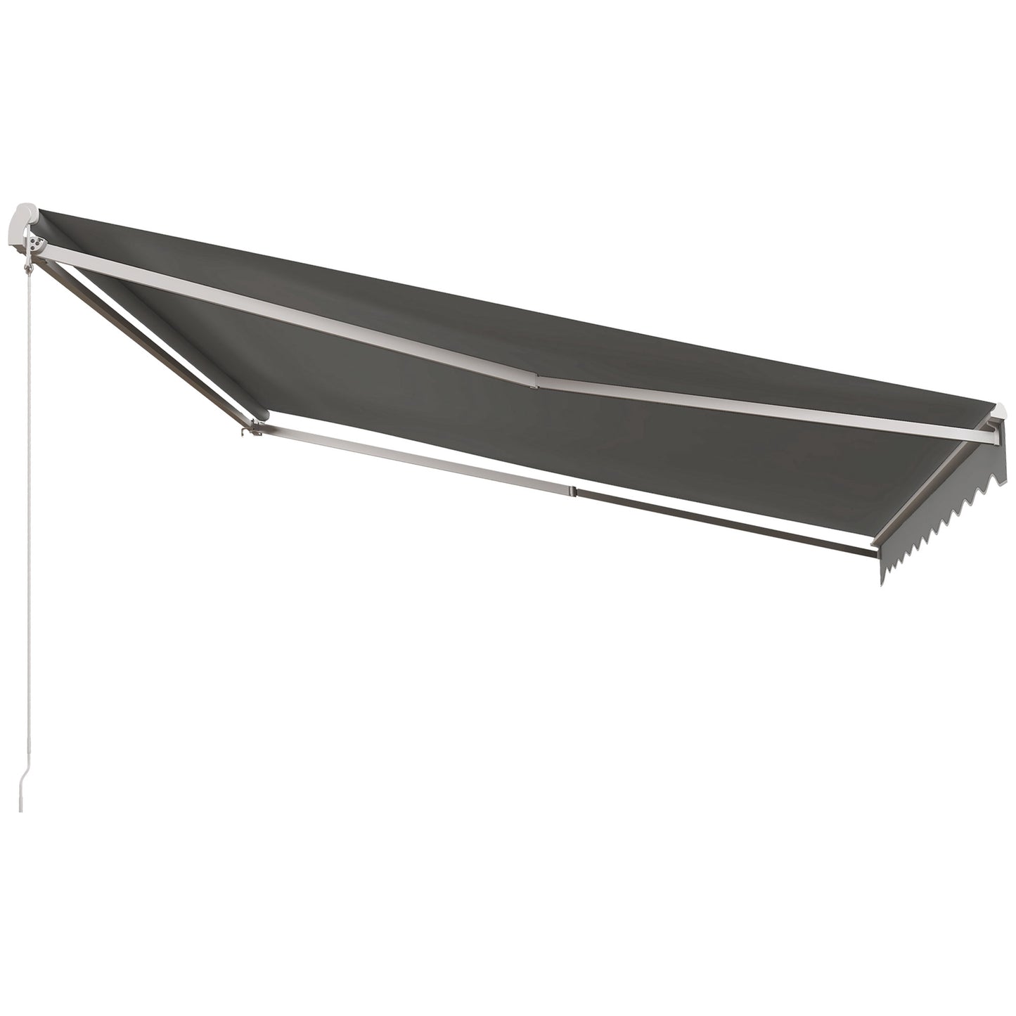 13' x 10' Electric Retractable Awning Sun Shade Shelter w/ Remote Controller for Deck Balcony Yard, Light Grey