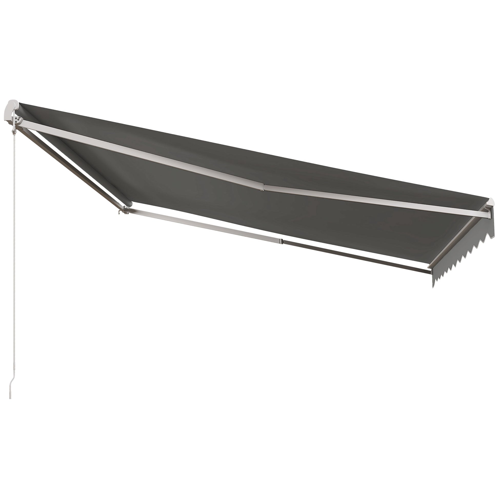 13' x 10' Electric Retractable Awning Sun Shade Shelter w/ Remote Controller for Deck Balcony Yard, Light Grey