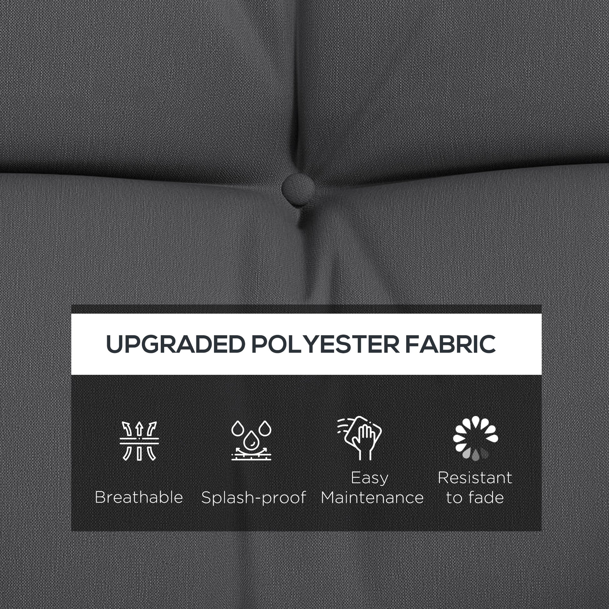 4-Piece Back and Seat Cushion Pillows Replacement and Pillows, Patio Chair Cushions Set with Ties, Grey