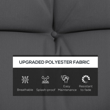 4-Piece Back and Seat Cushion Pillows Replacement and Pillows, Patio Chair Cushions Set with Ties, Grey
