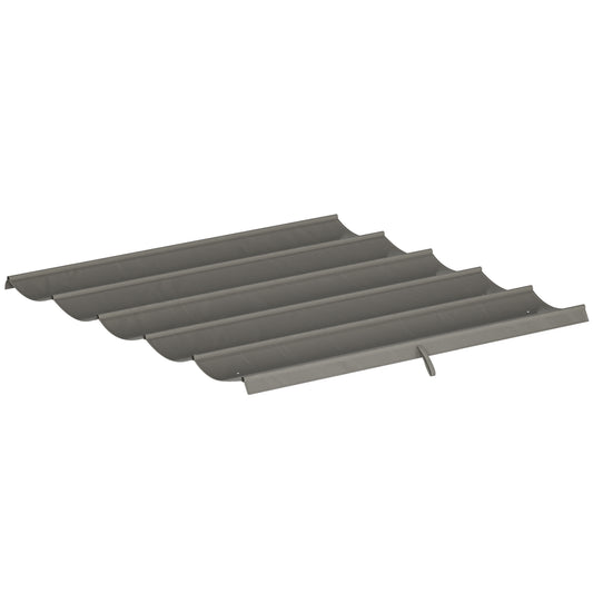 8.2' x 8.4' Retractable Pergola Canopy Replacement for 10' x 10' Frame, Cover Replacement (Cover Top Only), Light Grey