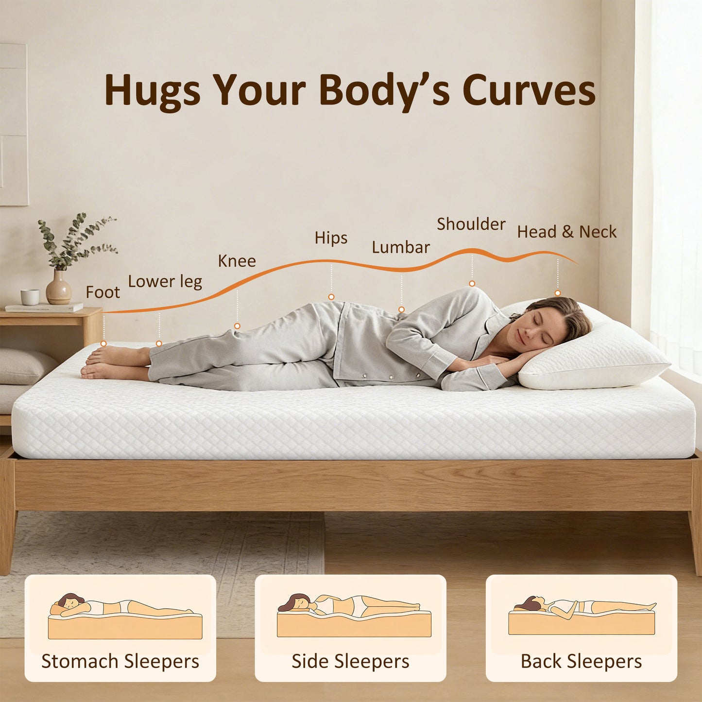Twin Mattress 6 Inch Memory Foam Mattress in a Box, Pressure Relief & Lumbar Support, CertiPUR-US Certified, Medium Firm