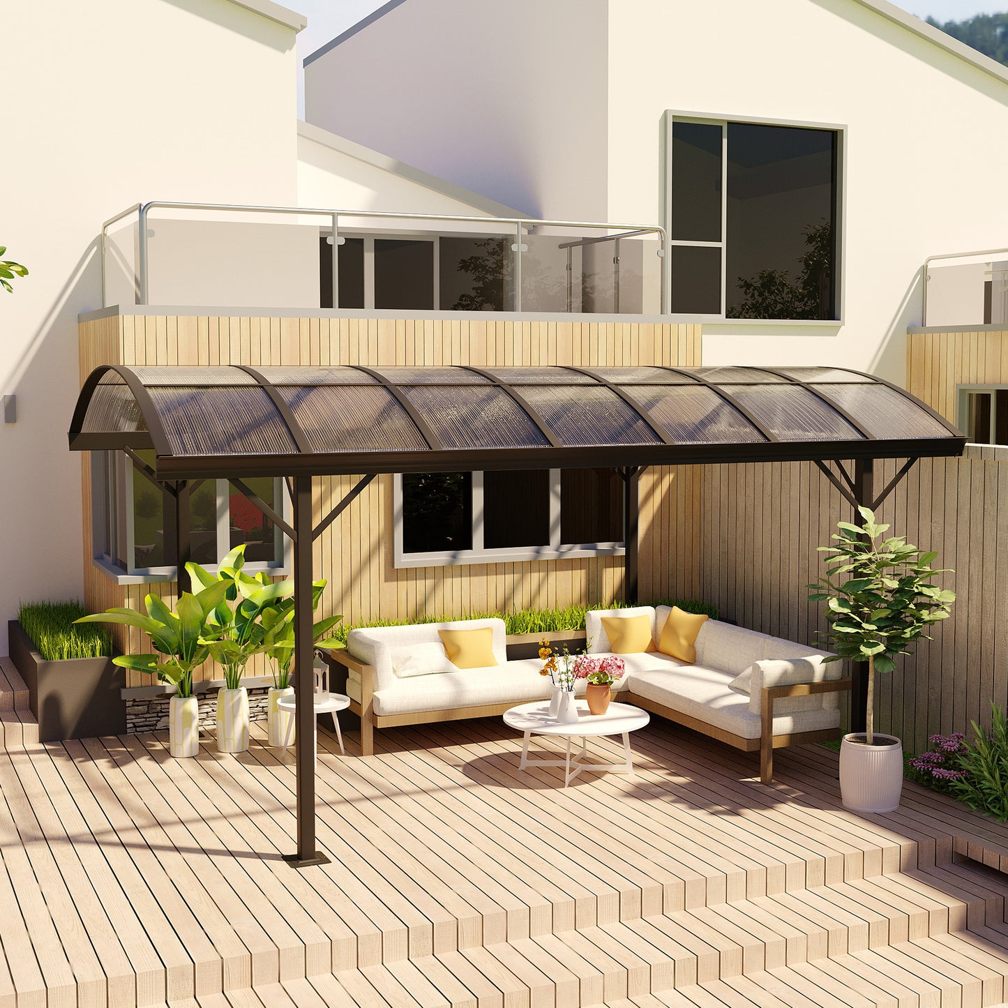 Polycarbonate Greenhouse Panels UV Protected Twin-Wall Roof Panels Clear 47.2" x 23.6", 12 Pack