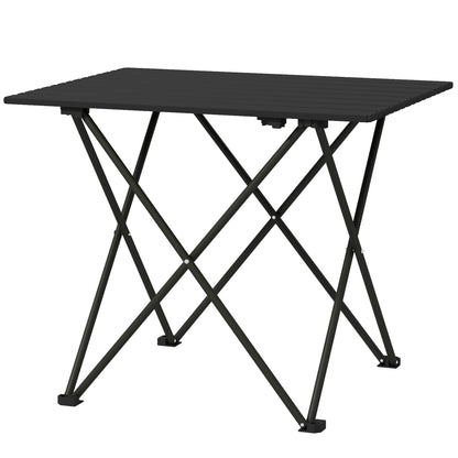 Folding Camping Table, Outdoor Portable Picnic Table with Carry Bag, Foldable Table for Camping, Picnic, Hiking, Black