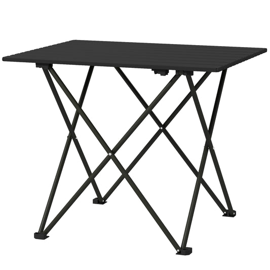 Folding Camping Table, Outdoor Portable Picnic Table with Carry Bag, Foldable Table for Camping, Picnic, Hiking, Black