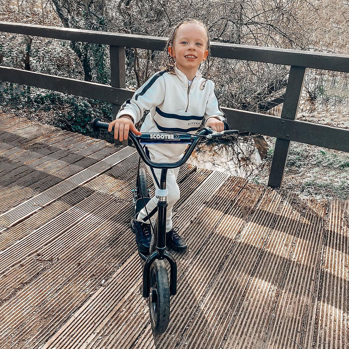 Adjustable Kids Pro Stunt Scooter Children Street Bike Bicycle Ride On with 12” Tire (Black)