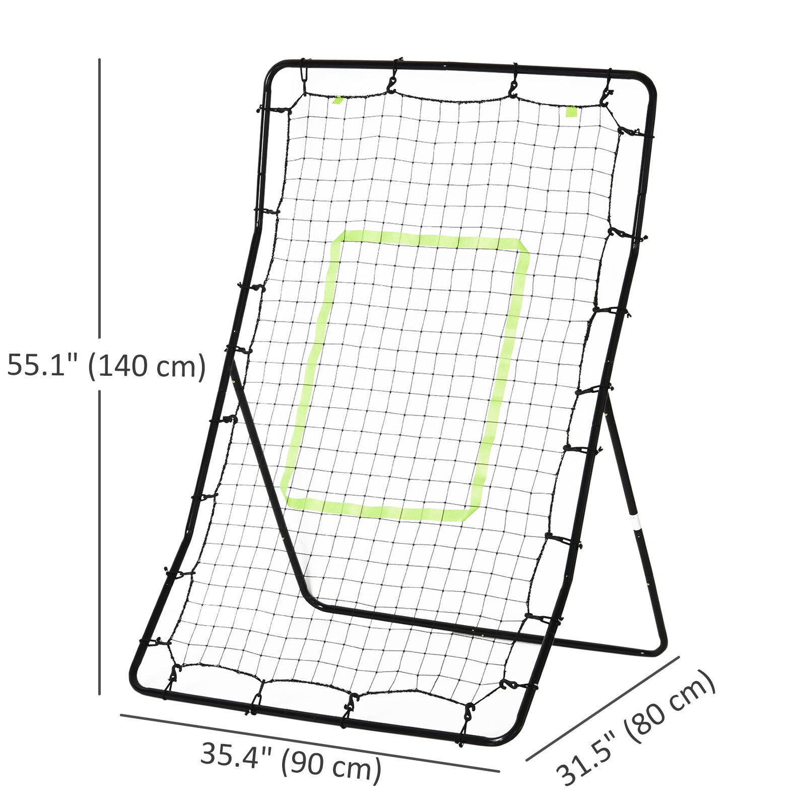 Soozier 4 x 5.7ft Volleyball Rebounder Net with Strike Zone, Baseball Lacrosse Training Net for Pitching and Fielding