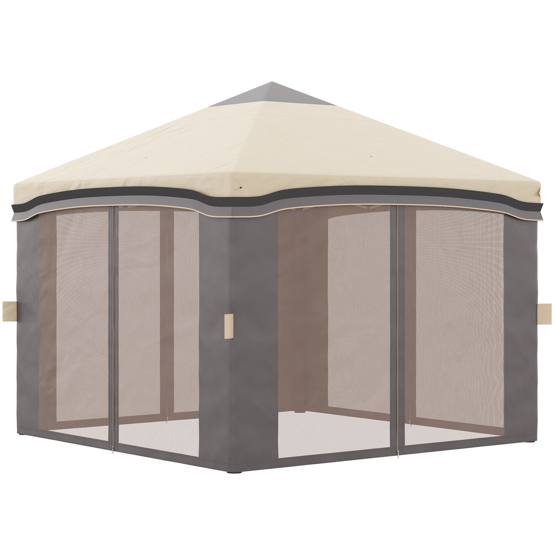 10' x 10' Pop Up Canopy with Netting, Foldable Tents for Parties, Height Adjustable, with Storage Bag