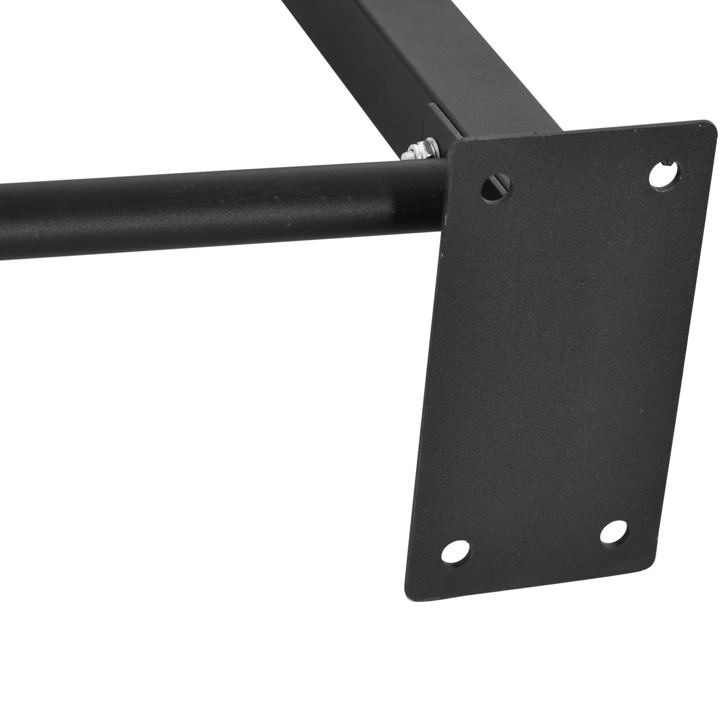 Soozier Pull Up Bar Wall Mount Chin Up Bar, Upper Body Strength Training Station with Non-Slip Foam for Home Gym, Black