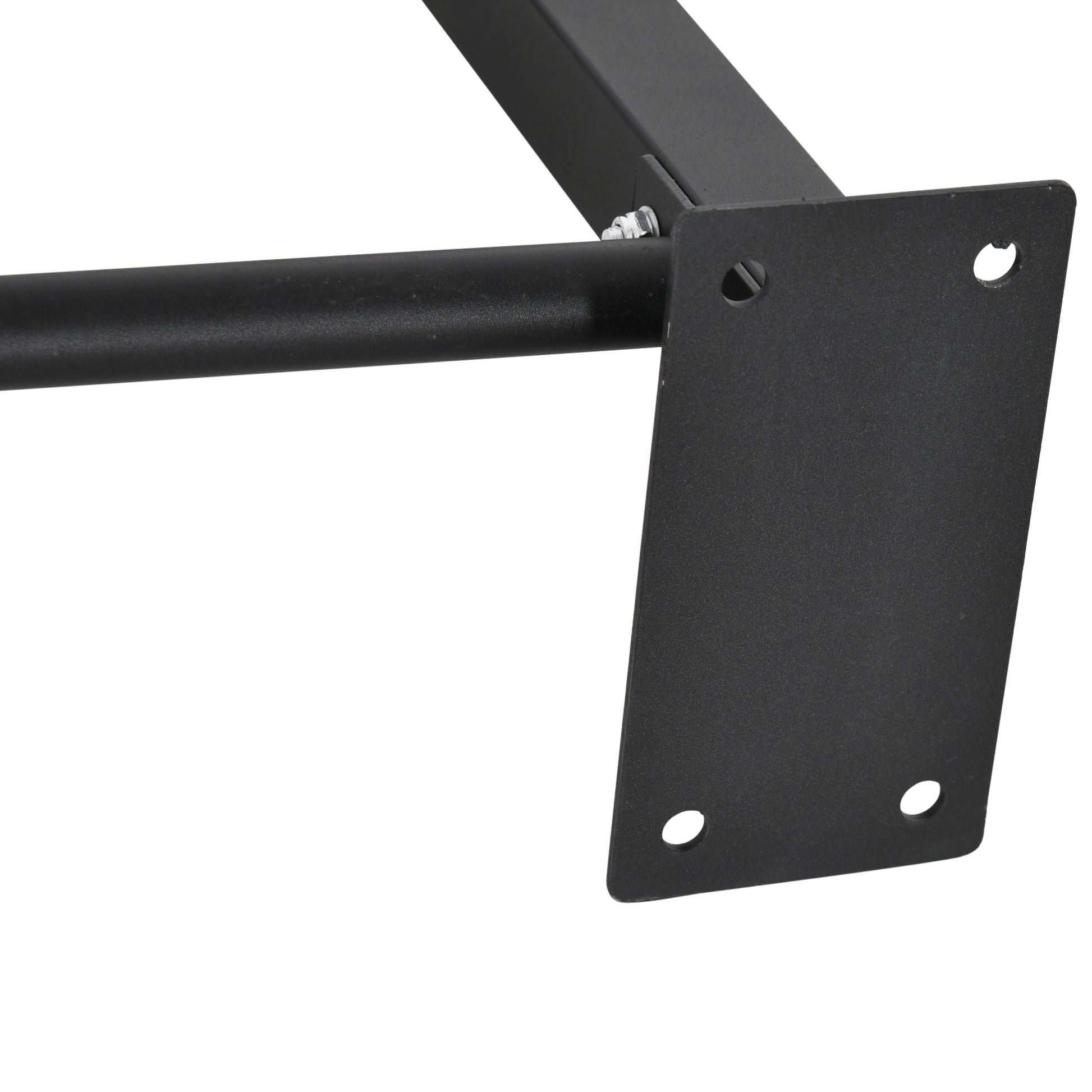 Soozier Pull Up Bar Wall Mount Chin Up Bar, Upper Body Strength Training Station with Non-Slip Foam for Home Gym, Black