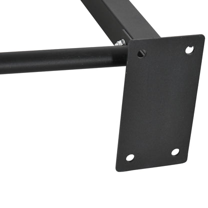 Soozier Pull Up Bar Wall Mount Chin Up Bar, Upper Body Strength Training Station with Non-Slip Foam for Home Gym, Black