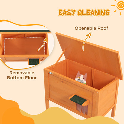 Outdoor Insulated Cat House with Asphalt Roof, Removable Floor, for Cats, Small Animals