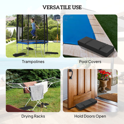 2PCS Patio Umbrella Base Weight Bag, Umbrella Stand Weights with Handles, 55 lbs with Sand Filling, Patio Umbrella Weights for Offset/Cantilever Umbrella Stand Base, Black
