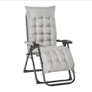 Reclining Zero Gravity Chair with Adjustable Backrest, Folding Garden Sun Lounger, Outdoor Recliner with Removable Cushion and Headrest, Light Grey