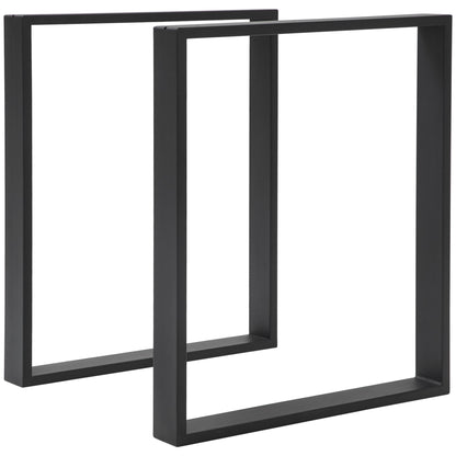 Metal Table Legs Set of 2, Square DIY Furniture Table Legs with Screws and Floor Protectors