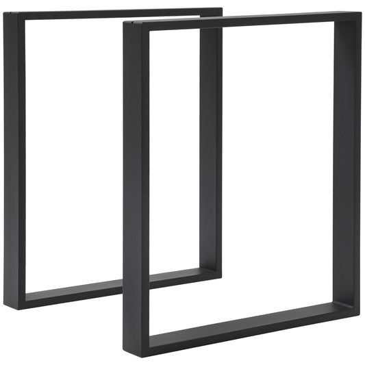 Metal Table Legs Set of 2, Square DIY Furniture Table Legs with Screws and Floor Protectors