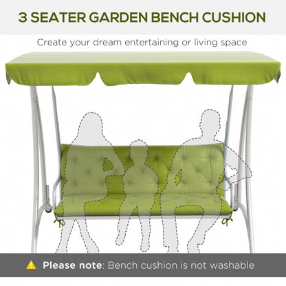 3-Seater Outdoor Bench Swing Chair Replacement Cushions for Patio Garden, Light Green
