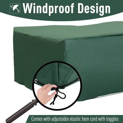 Outdoor Furniture Cover 81" x 57" Waterproof Garden Patio Rattan Wicker UV Rain Protector Oxford Dark Green