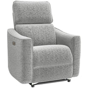 Power Recliner Chair, Chenille Upholstered Recliner Chair with USB Ports, Footrest, Grey