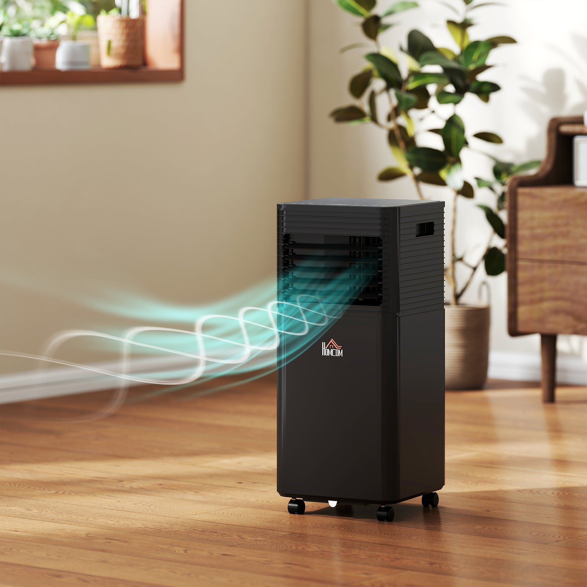10000 BTU Portable Air Conditioner with Fan & Dehumidifier Mode, Quiet AC Unit with Remote Control, 24-Hour Timer, Black