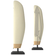87-Inch Patio Umbrella Cover for for 10ft to 13ft Outdoor Offset Umbrella, Beige and Coffee