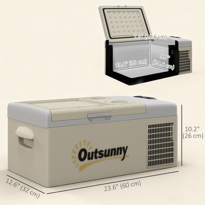 12 Volt Car Refrigerator, 17QT Car Fridge Electric Cooler, 12/24V DC and 100-240V AC, -68℉-50℉, Portable Refrigerator