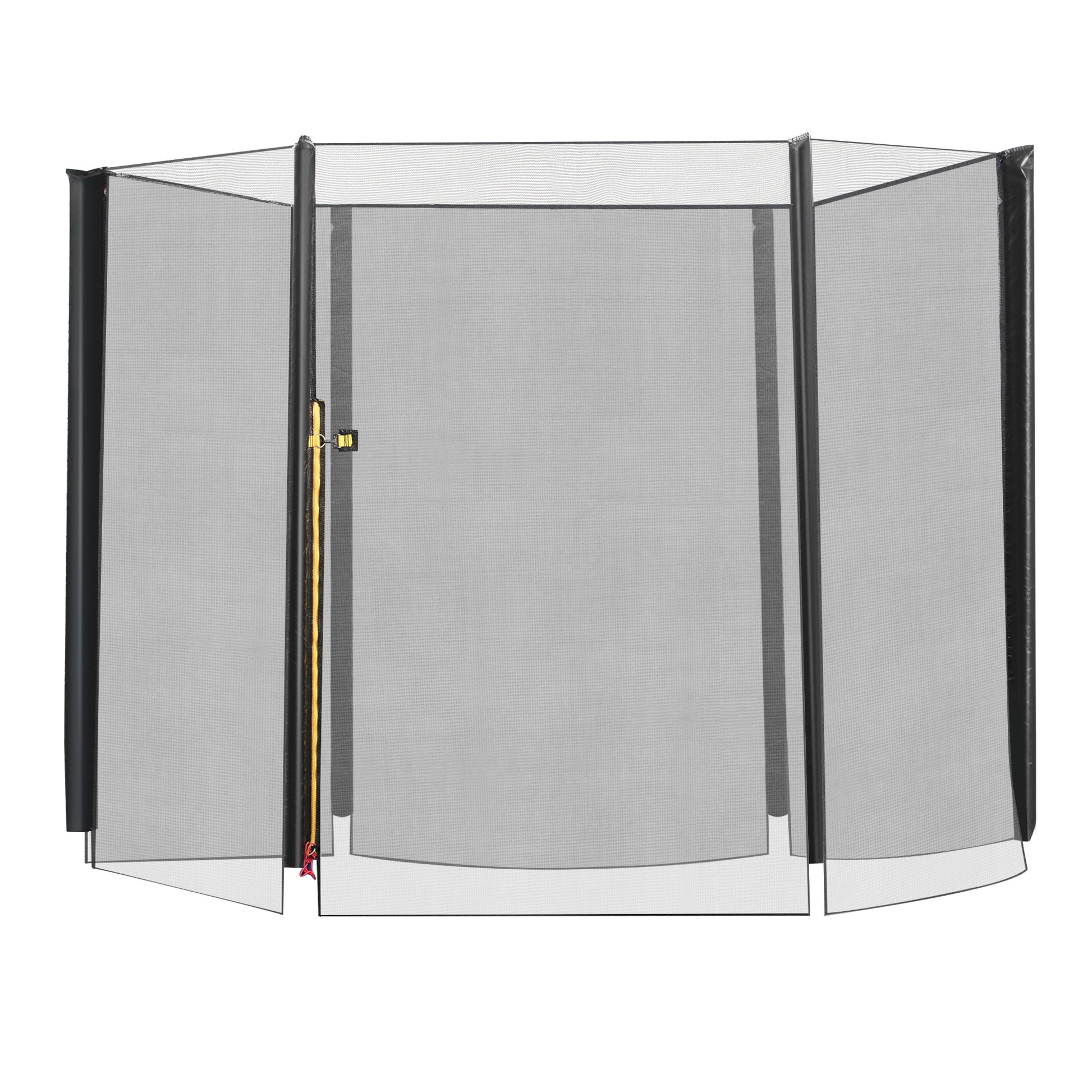 Soozier 8FT Round Trampoline Enclosure Net Outdoor Bounce Safety Net Replacement for 6 Poles Black