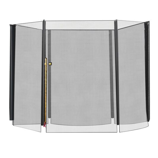 Soozier 8FT Round Trampoline Enclosure Net Outdoor Bounce Safety Net Replacement for 6 Poles Black