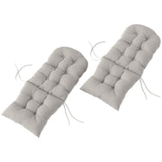 Adirondack Chair Cushions Set of 2 with Ties, Light Grey