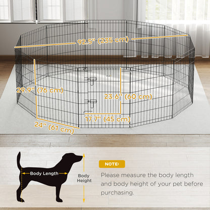 30inch Foldable Metal Exercise Pet Playpen Yard Dog Puppy Kennel Cage 12 Panel