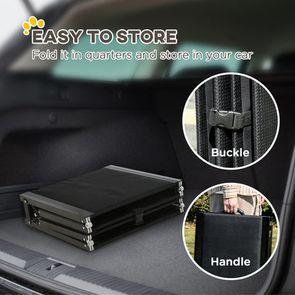 Folding Pet Ramp, 62 Inch Lightweight Portable Dog Ramp for Extra Large Dogs, Non-Slip Surface for Cars, Trucks and SUVs, Black