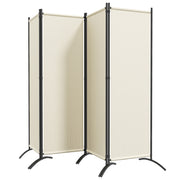 Folding Room Divider, Privacy Screen for Home Office Bedroom, 5.6FT Tall, Cream White
