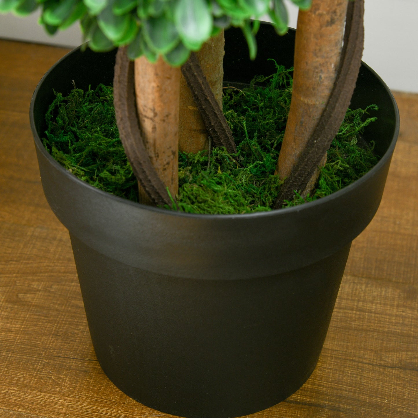 3.6ft Artificial Tree, Triple Ball Boxwood Topiary with Pot and Sandalwood Leaves, for Indoor Outdoor Home